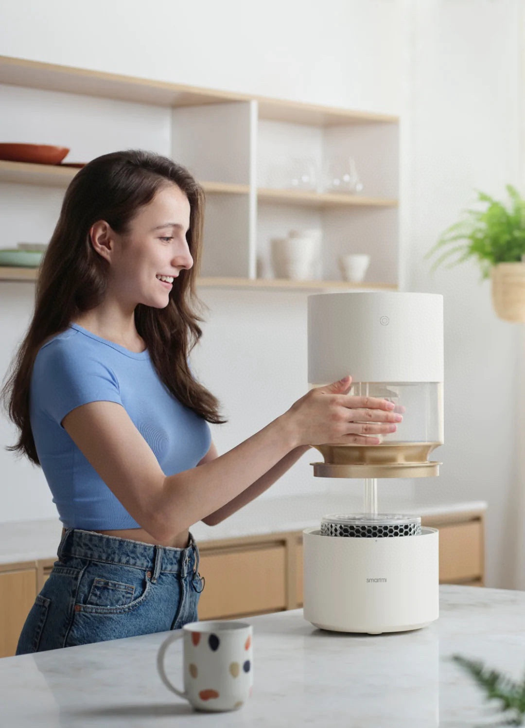 Smart Rainforest Humidifier | Mist-Free, 3L Tank, Works with Google Assistant, Alexa, & Apple HomeKit