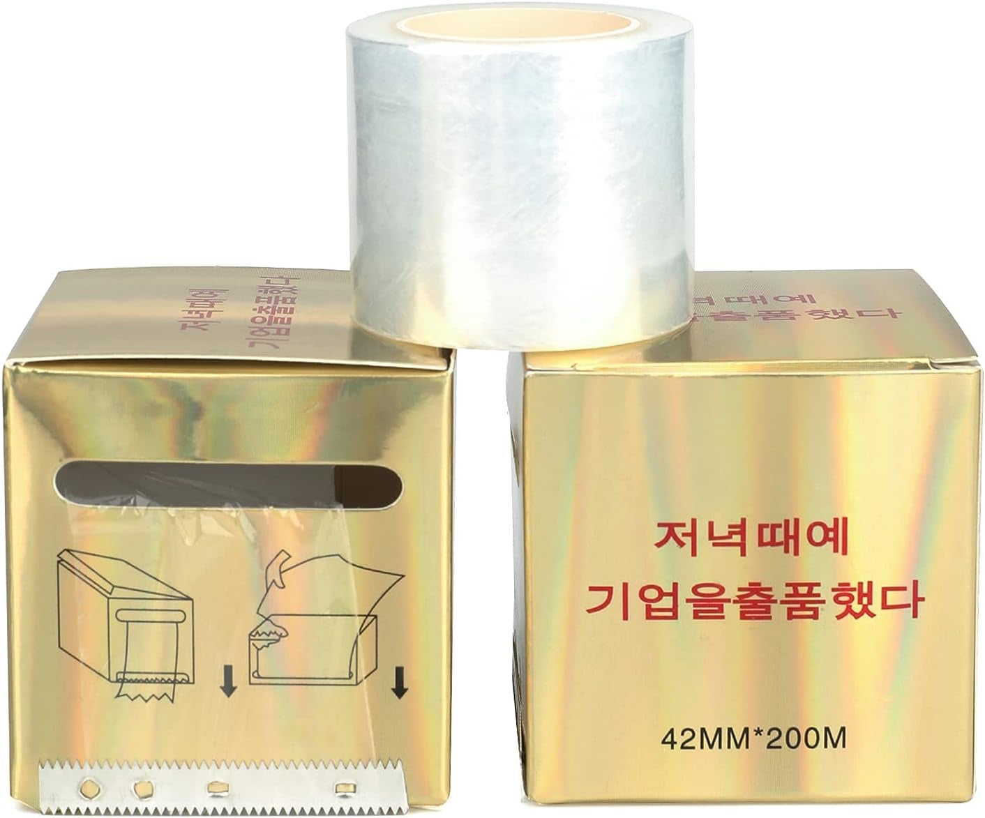 一次性眉毛塑料包装保鲜膜,化妆品包装胶带卷 - 600 米