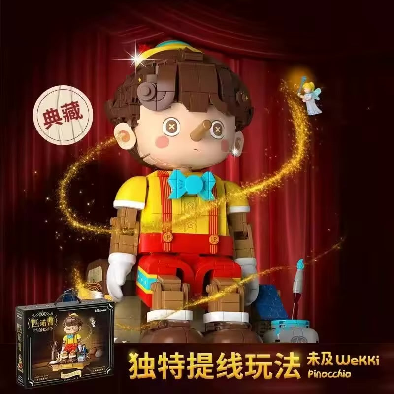 Pinocchio Long Nose Cartoon Figure Building Blocks Set | 3D Muppets Character Model Toy for Adults & Kids | Creative Table Decoration & Birthday Gift