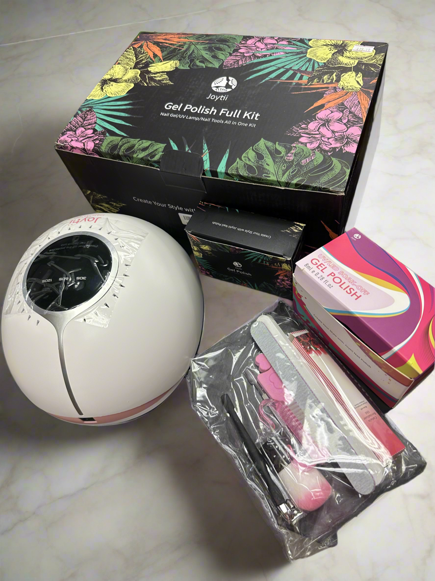💅 带 UV LED 灯的凝胶指甲油套装 – 美丽指甲的完整套装!