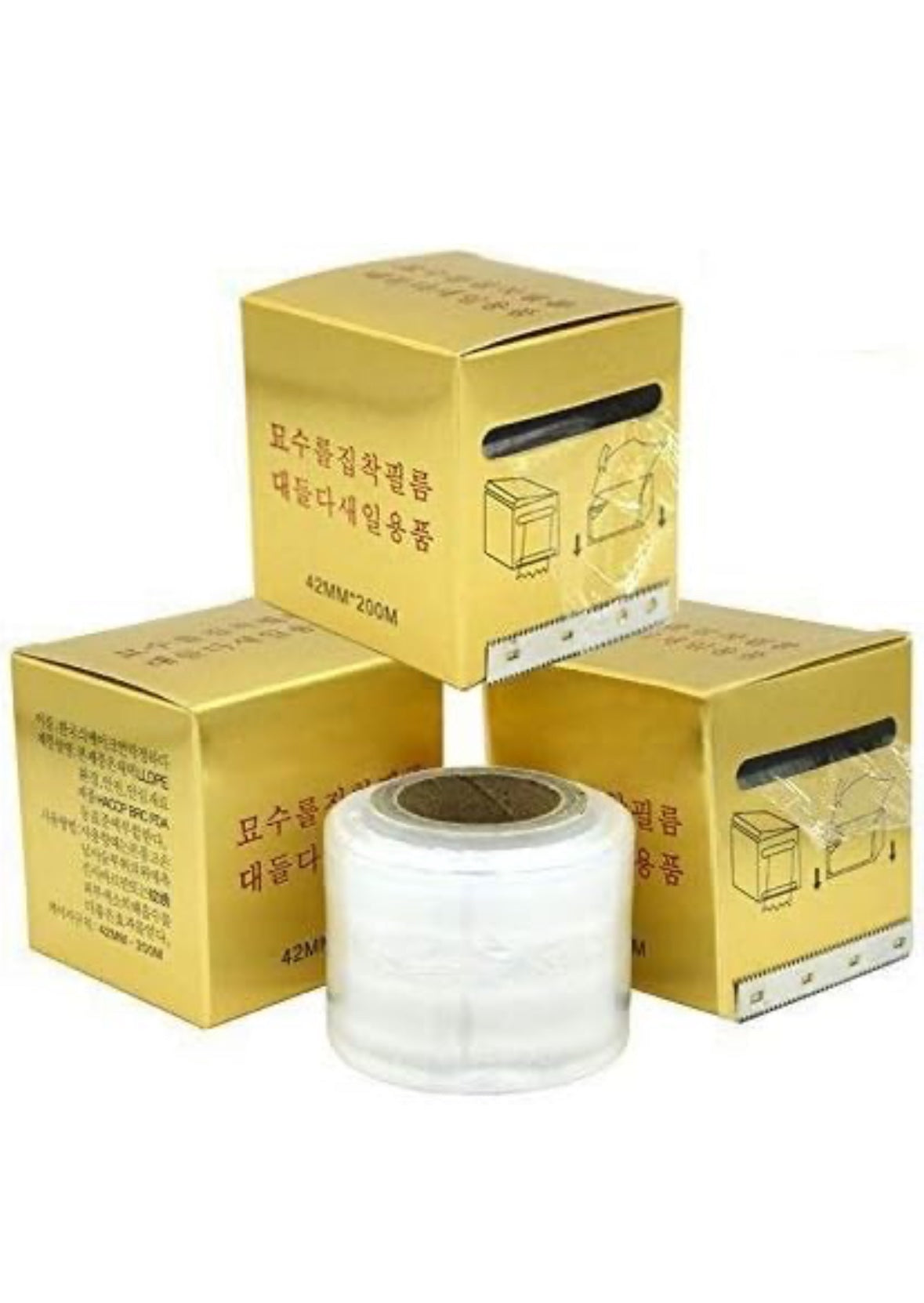 一次性眉毛塑料包装保鲜膜,化妆品包装胶带卷 - 600 米