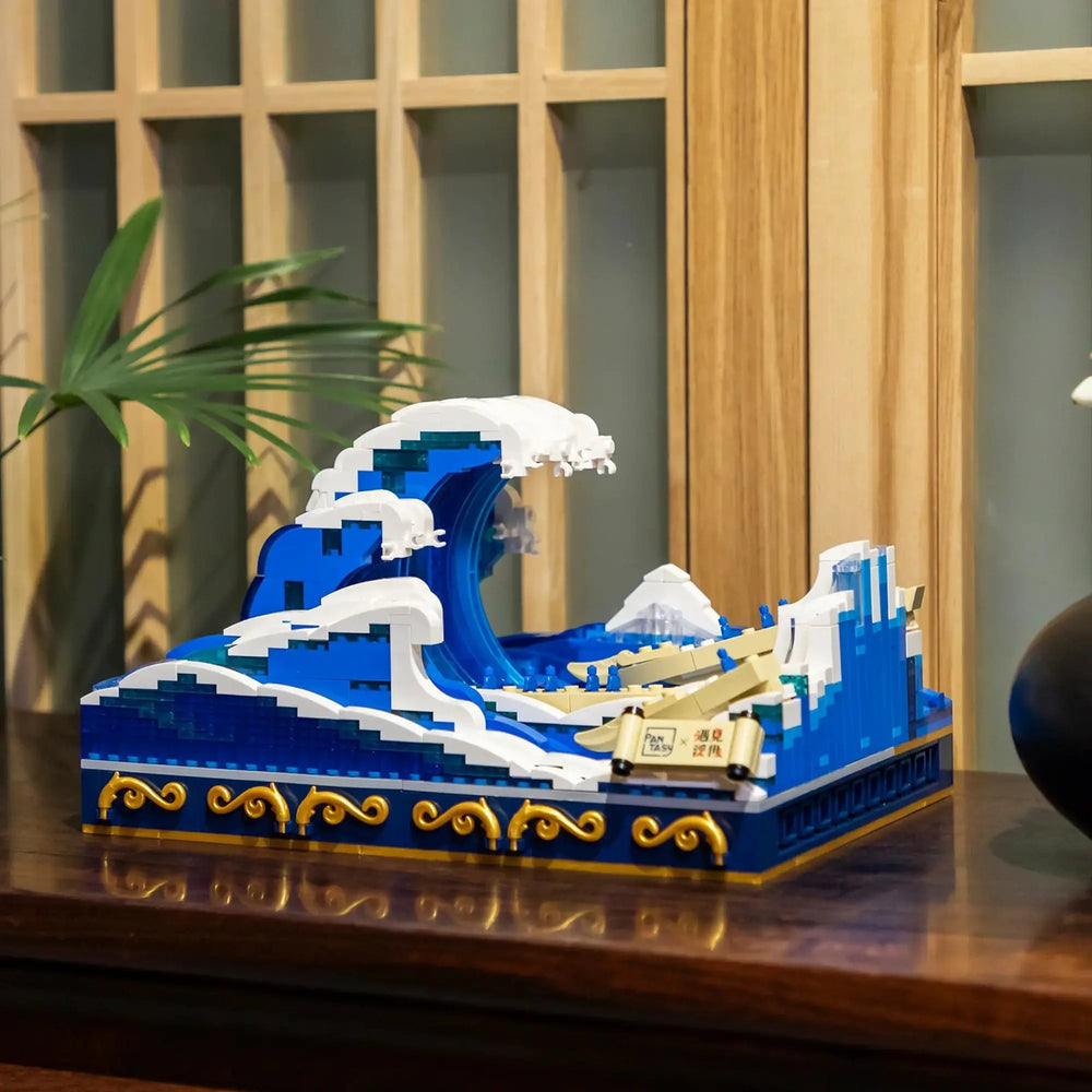 Pantasy 85002 The Great Wave Off Kanagawa | Adult Building Blocks 3D Art Display