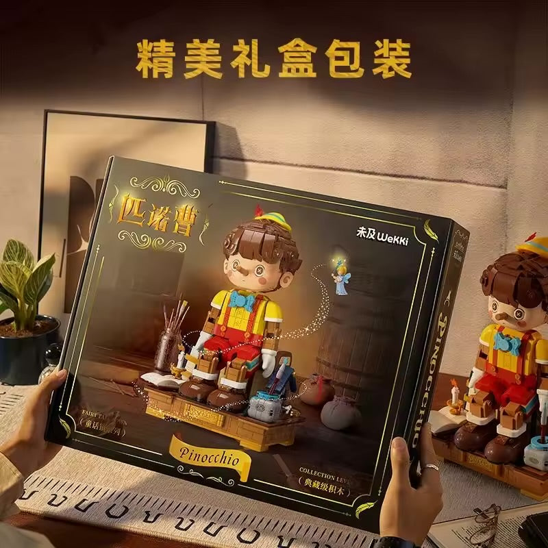 Pinocchio Long Nose Cartoon Figure Building Blocks Set | 3D Muppets Character Model Toy for Adults & Kids | Creative Table Decoration & Birthday Gift