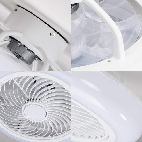 30W 薄型吊扇,260 毫米风扇,带 3 种颜色模式,遥控器,适用于家庭、卧室、客厅