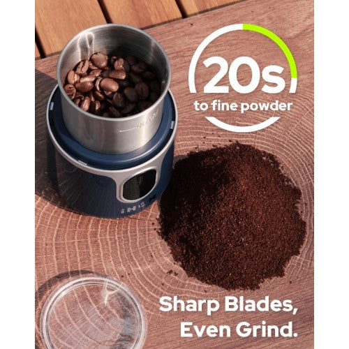 Cordless Coffee Grinder, Electric Bean Spice Grinder with 304 Stainless Steel Blade, 85 Grinds Per Charge for Home, Kitchen, Travel - ICG-1001L