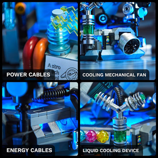 PANTASY 铁臂阿童木觉醒时刻积木套装模型积木套装成人科技城站工厂机器人机甲太空建筑套件收藏品搭建展示模型适用于家庭或办公室