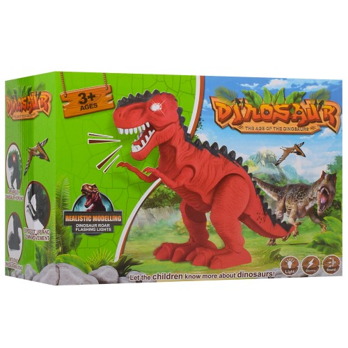 互动恐龙玩具,霸王龙行走恐龙玩具,具有模拟咆哮、行走和灯光