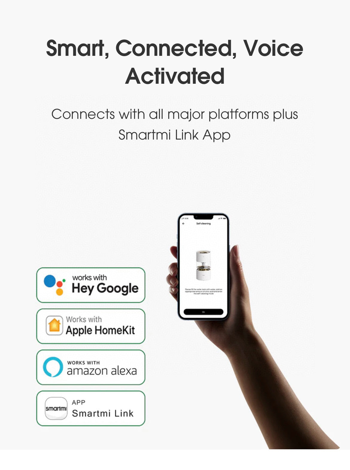 Smart Rainforest Humidifier | Mist-Free, 3L Tank, Works with Google Assistant, Alexa, & Apple HomeKit
