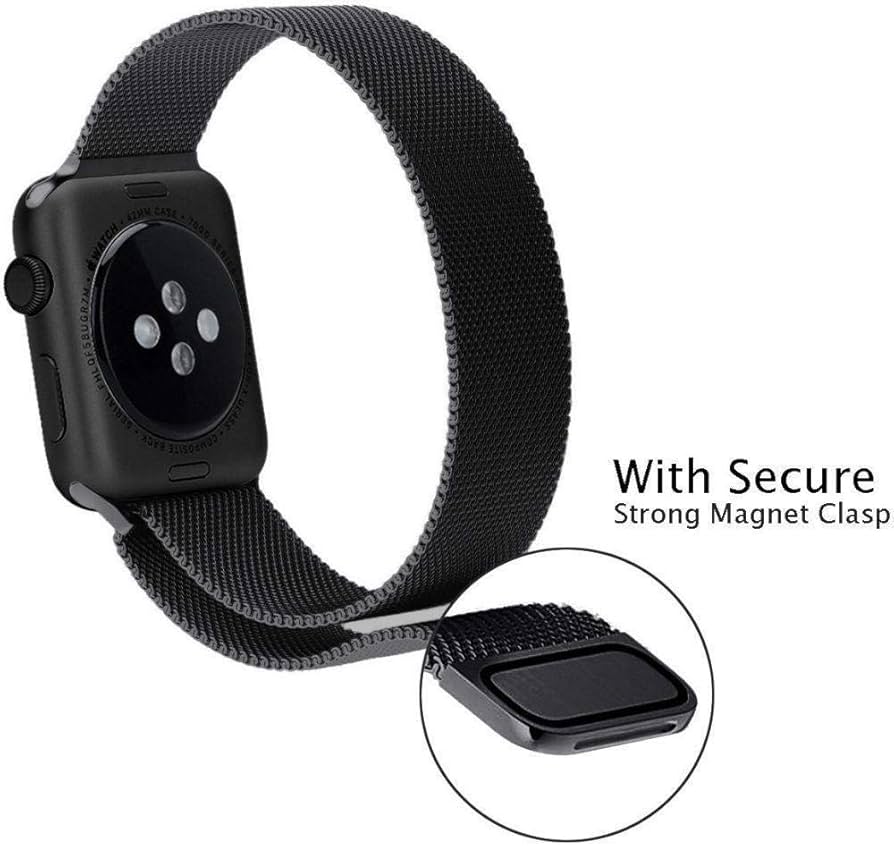 不锈钢石墨色 Apple Watch 38/40/42/44 毫米米兰尼斯表带