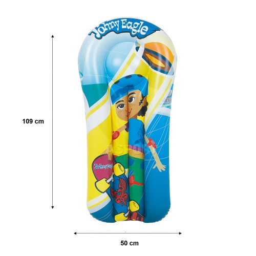 充气泳池浮床,109 x 50 厘米 PVC 卡通浮板水上躺椅,适合儿童、男孩、女孩