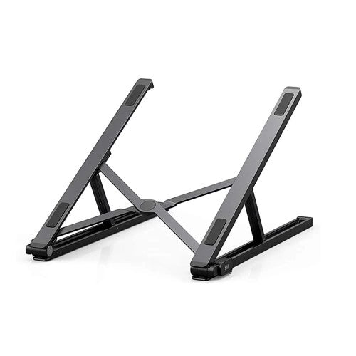 Aluminum Laptop Stand, Foldable Portable Notebook Stand with Adjustable Height, Ventilated Cooling for Laptops, Tablets