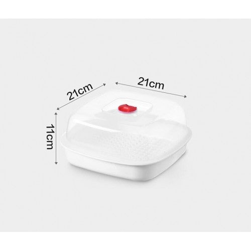 Microwave Oven Steamer Food Container with Lid Plastic Cookware for Steamed Buns