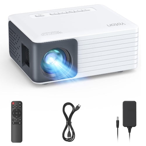 YOTON 迷你投影仪,支持 1080P 高清的便携式视频投影仪,适用于 HDMI、PC、USB、电视盒、Firestick、PS5、Xbox - Y3