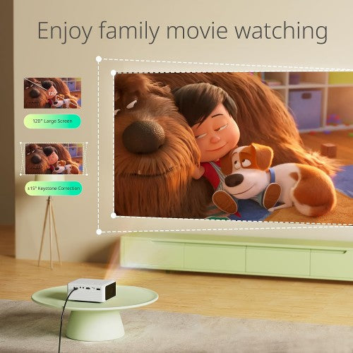 YOTON 迷你投影仪,支持 1080P 高清的便携式视频投影仪,适用于 HDMI、PC、USB、电视盒、Firestick、PS5、Xbox - Y3