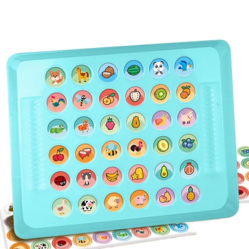 黑白棋拼图和竞争性翻转游戏,2 人互动匹配符号记忆游戏,适合早期发展、家庭游戏