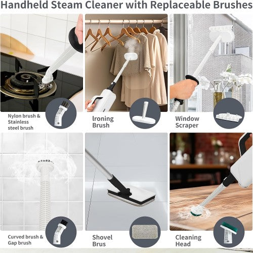 多功能蒸汽清洁器,1300W 高温蒸汽拖把,带 360ml 水箱,适用于家庭、地板、窗户、地毯、厨房清洁 - QJ206