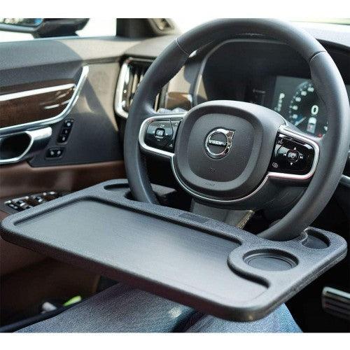Multi-Purpose Car Steering Wheel Tray Double-Sided Eating Tray Laptop Desk Workstation