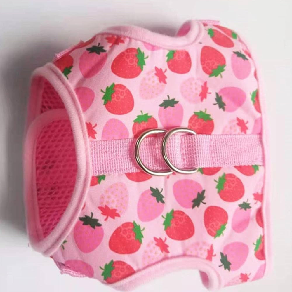 Pink Cat Harness with Leash Escape Proof Mesh Puppy Outdoor Walking Harness for Small Pets Chihuahua Teddy Cats Clothes