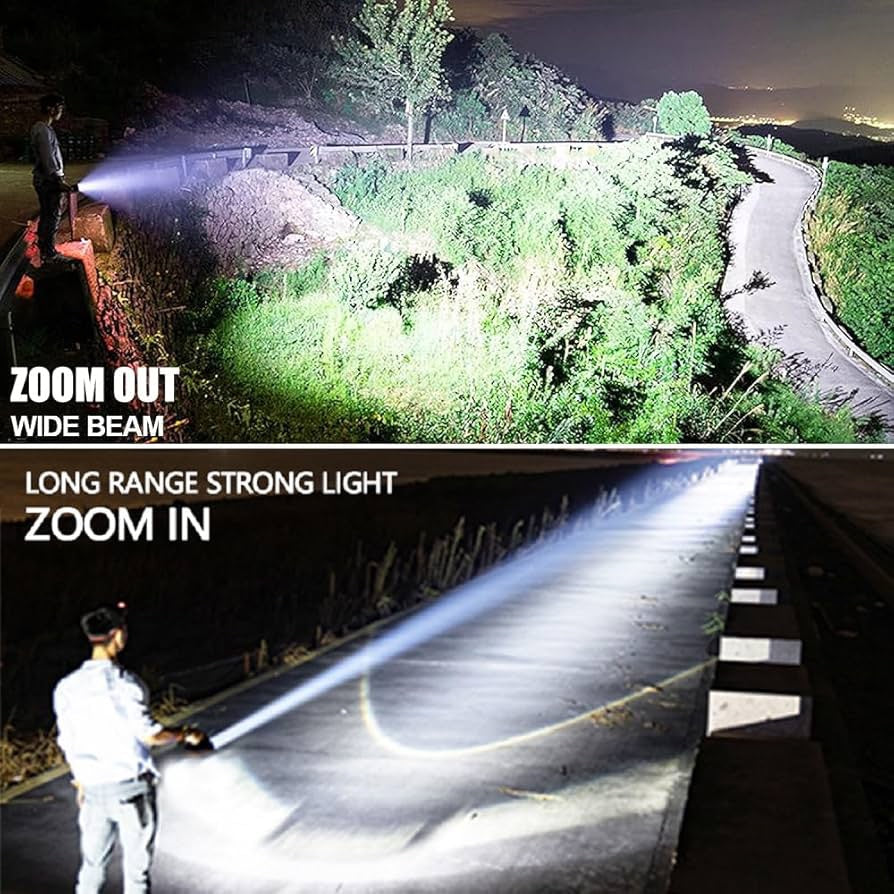 LED 手电筒高流明、明亮、可变焦、防水、强大