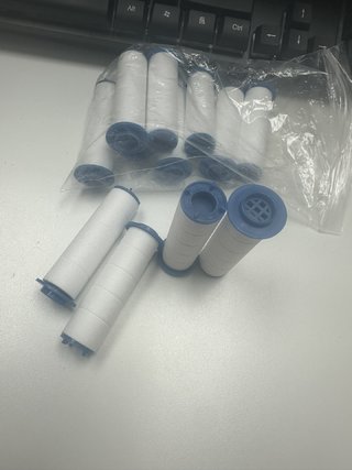 可拆卸螺旋桨水力淋浴喷头套件替换滤芯 12 件套 - 3.7 英寸