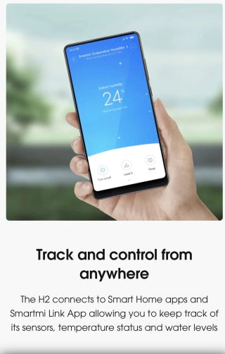 Smartmi 蒸发式加湿器 2 配备 4L 水箱、无雾设计和智能控制