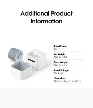 Smartmi 蒸发式加湿器 2 配备 4L 水箱、无雾设计和智能控制