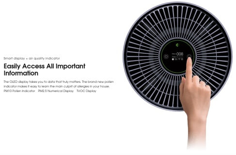 Smartmi 空气净化器 P2 配备 H13 HEPA 过滤器、紫外线杀菌功能,兼容 Apple HomeKit、Google Assistant 和 Alexa