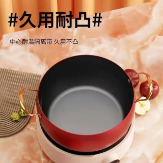 Apple pot on stove with lid on - gas stove compatible, kitchen lifestyle, high-end aesthetic