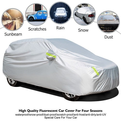 MATCC SUV 车罩,485 x 190 x 185 厘米,防水重型车罩,具有防紫外线功能,适合所有天气,防尘,防刮擦