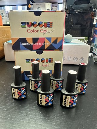 凝胶指甲油套装,6 件蓝紫色凝胶指甲油套装,可浸泡 UV LED 凝胶指甲油,适用于美甲沙龙,在家 DIY