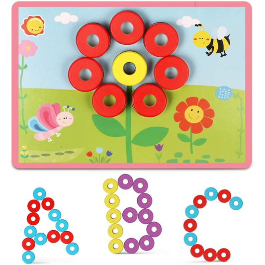 Montessori Wooden Number Puzzle & Stacking Set