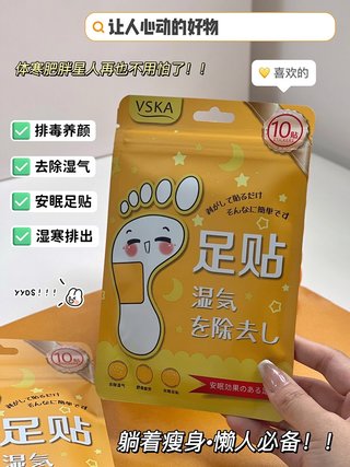 VSKA Detox Foot Pads [Detox and Moisture Removal(10 pads per bag)