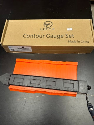 带锁轮廓规,LEFYR 10 英寸加宽轮廓轮廓规塑料梳状复制工具测量不规则角落和轮廓 - 曲线和奇数形状的即时模板