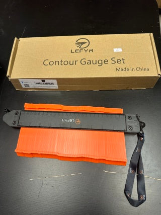 带锁轮廓规,LEFYR 10 英寸加宽轮廓轮廓规塑料梳状复制工具测量不规则角落和轮廓 - 曲线和奇数形状的即时模板