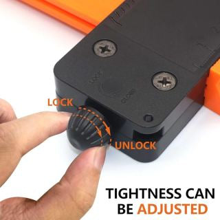 带锁轮廓规,LEFYR 10 英寸加宽轮廓轮廓规塑料梳状复制工具测量不规则角落和轮廓 - 曲线和奇数形状的即时模板