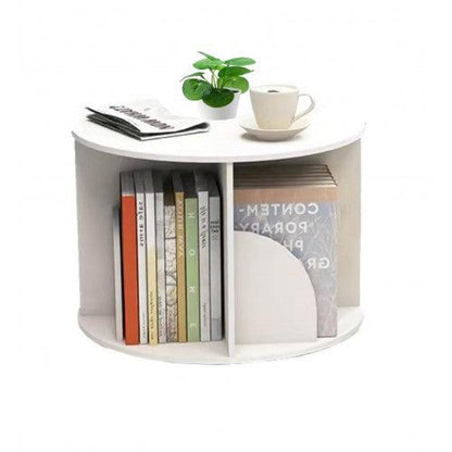 360° Rotating Stackable Bookshelf Organizer (WHITE)