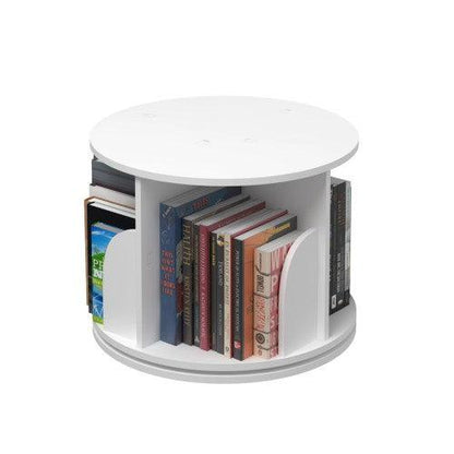 360° Rotating Stackable Bookshelf Organizer (WHITE)