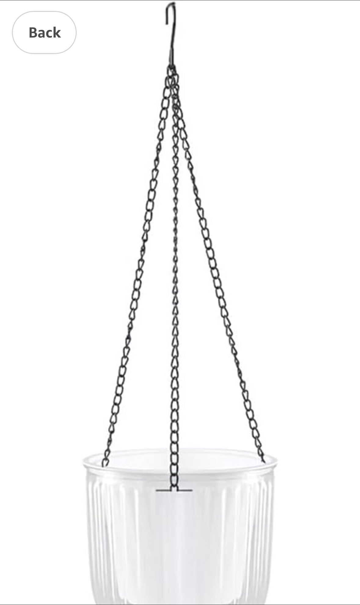 2pcs non-Toxic and Odorless Hanging Flowerpot for Natural Environment Flowerpot Self ABS Hydroponic Absorbing Plant, Transparent W/Chain, 16.5cm