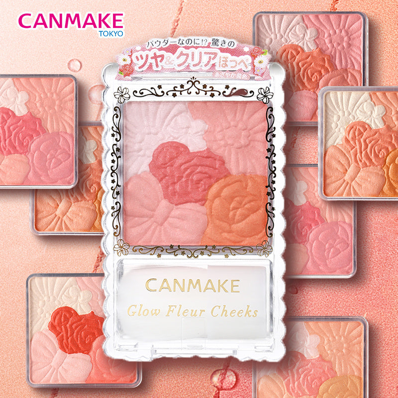 Canmake Japan 花瓣五色腮红 - 色号 01 Peach Blossom Hibiscus