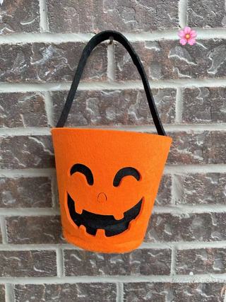 Halloween Pumpkin Candy Bucket Holder Portable Gift Bag