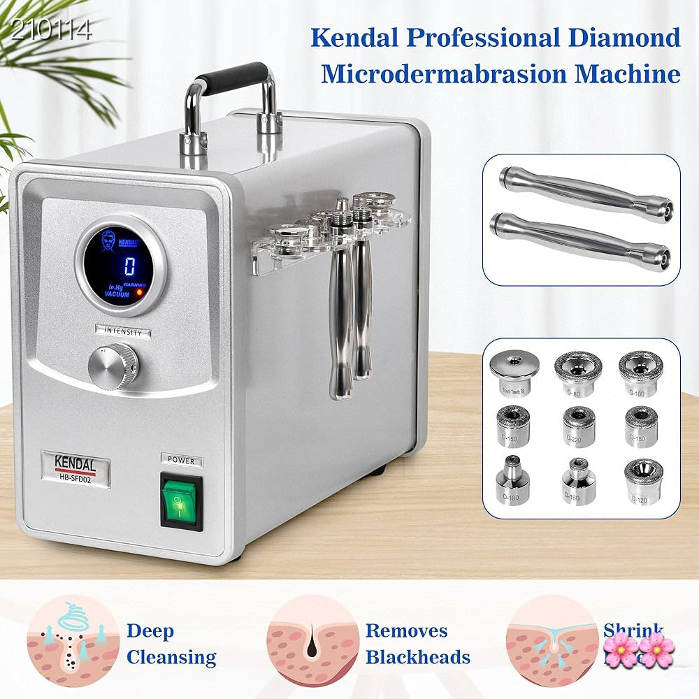 Kendal Professional Diamond Microdermabrasion Machine, Dermabrasion Facial Skin Care Equipment with Digital Display also good for home use 110V-220V