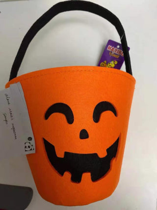 Halloween Pumpkin Candy Bucket Holder Portable Gift Bag