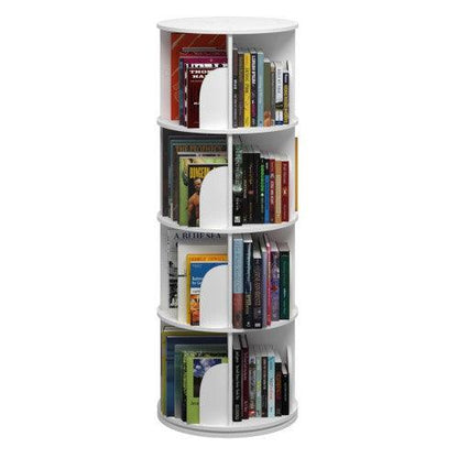 360° Rotating Stackable Bookshelf Organizer (WHITE)