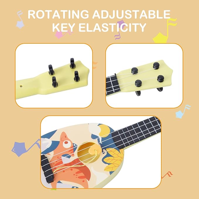 15 Inch Toddler Ukulele Guitar Toy 4 Strings Mini Guitar for Kids - Children Musical Instruments Educational Learning Toy