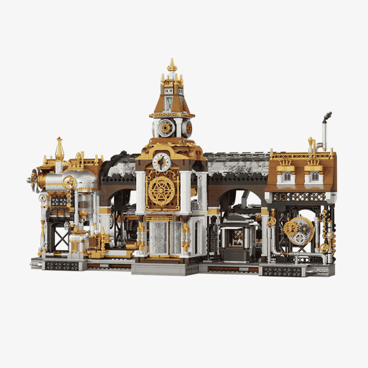 Pantasy Steampunk Series Railway Station 85007 | Collectible Building Set for Adults & Kids | Creative Architecture Display To