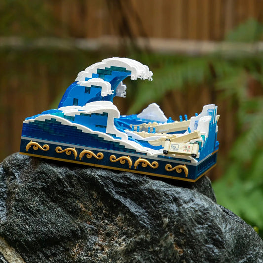 Pantasy 85002 The Great Wave Off Kanagawa | Adult Building Blocks 3D Art Display