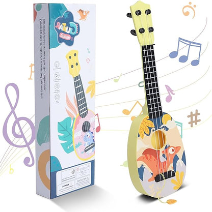 15 Inch Toddler Ukulele Guitar Toy 4 Strings Mini Guitar for Kids - Children Musical Instruments Educational Learning Toy