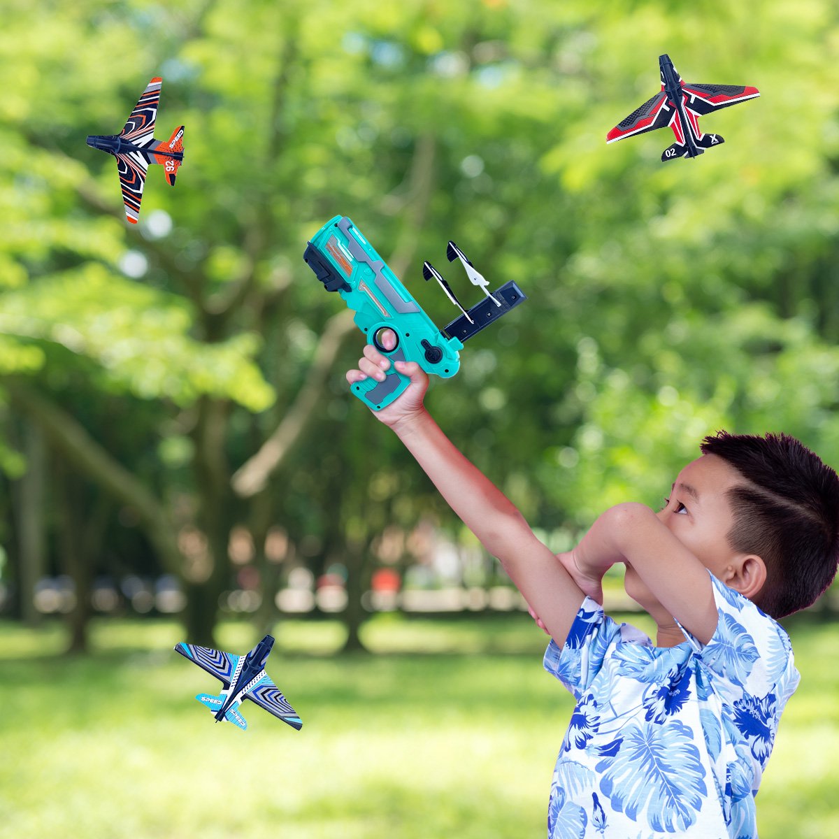 Airplane Toy Plane Ejection Glider Launcher For Kids Outdoors