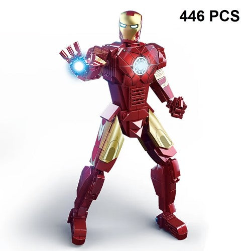 466 PCS Superhero Building Block Set, Iron Legion Mark III DIY Building Toy for Kids