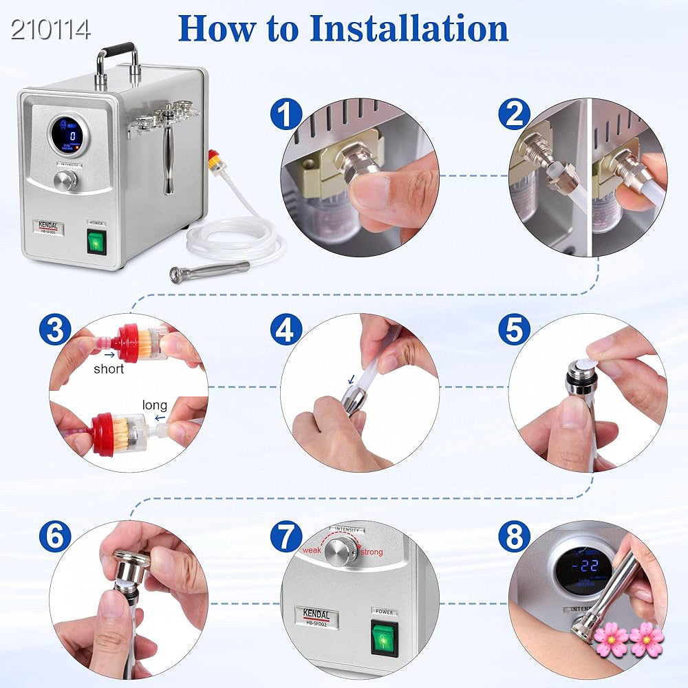 Kendal Professional Diamond Microdermabrasion Machine, Dermabrasion Facial Skin Care Equipment with Digital Display also good for home use 110V-220V